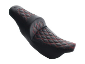 Slim LS Dual Seat with Red Double Diamond Lattice Stitch. Fits Touring 2008up. 