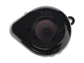 Air Stinger Stealth Air Cleaner Kit - Black Teardrop. Fits Big Twins 1993-2017 with CV Carb or Cable Operated Delphi EFI. 