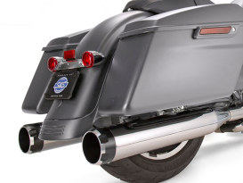 4-1/2in. Mk45 Slip-On Mufflers - Chrome with Black Thruster End Caps. Fits Touring 2017up. 