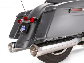 4-1/2in. Mk45 Slip-On Mufflers - Chrome with Chrome Thruster End Caps. Fits Touring 2017up. 