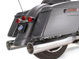 4-1/2in. Mk45 Slip-On Mufflers - Chrome with Chrome Tracer End Caps. Fits Touring 2017up. 