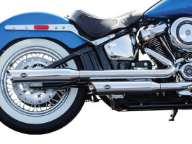 3-1/2in. Slash Cut Slip-On Mufflers - Chrome. Fits Deluxe & Heritage Classic 2018up. 