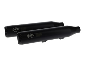 3.5in. Slip-On Mufflers - Black with Black End Caps. Fits Sportster 2014-2021 