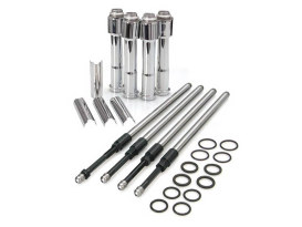 Quickee Adjustable Pushrods - Chrome. Fits Sportster 2004-2021 
