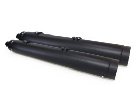 4in. Slip-On Mufflers - Black with Black End Caps. Fits Indian Big Twin with Hard Saddle Bags. 