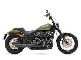 FatShot 2-into-1 Exhaust - Black. Fits Softail 2018up. 