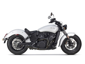Comp-S 2-into-1 Exhaust - Black with Carbon Fiber End Cap. Fits Indian Scout 2015up & also fits Victory Octane. 