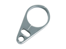 1-1/4in. Cable Clamp with 2 x 8mm Throttle & Idle Cable or Brake Line Hole - Chrome. 