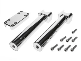 10in. Tall Savage Risers with Top Clamp - Chrome. Fits 1-1/4in. Handlebar. 